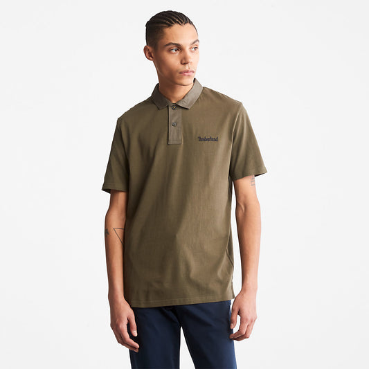 Mens Timberland Outdoor Heritage Polo Shirt for Men in Dark Green
