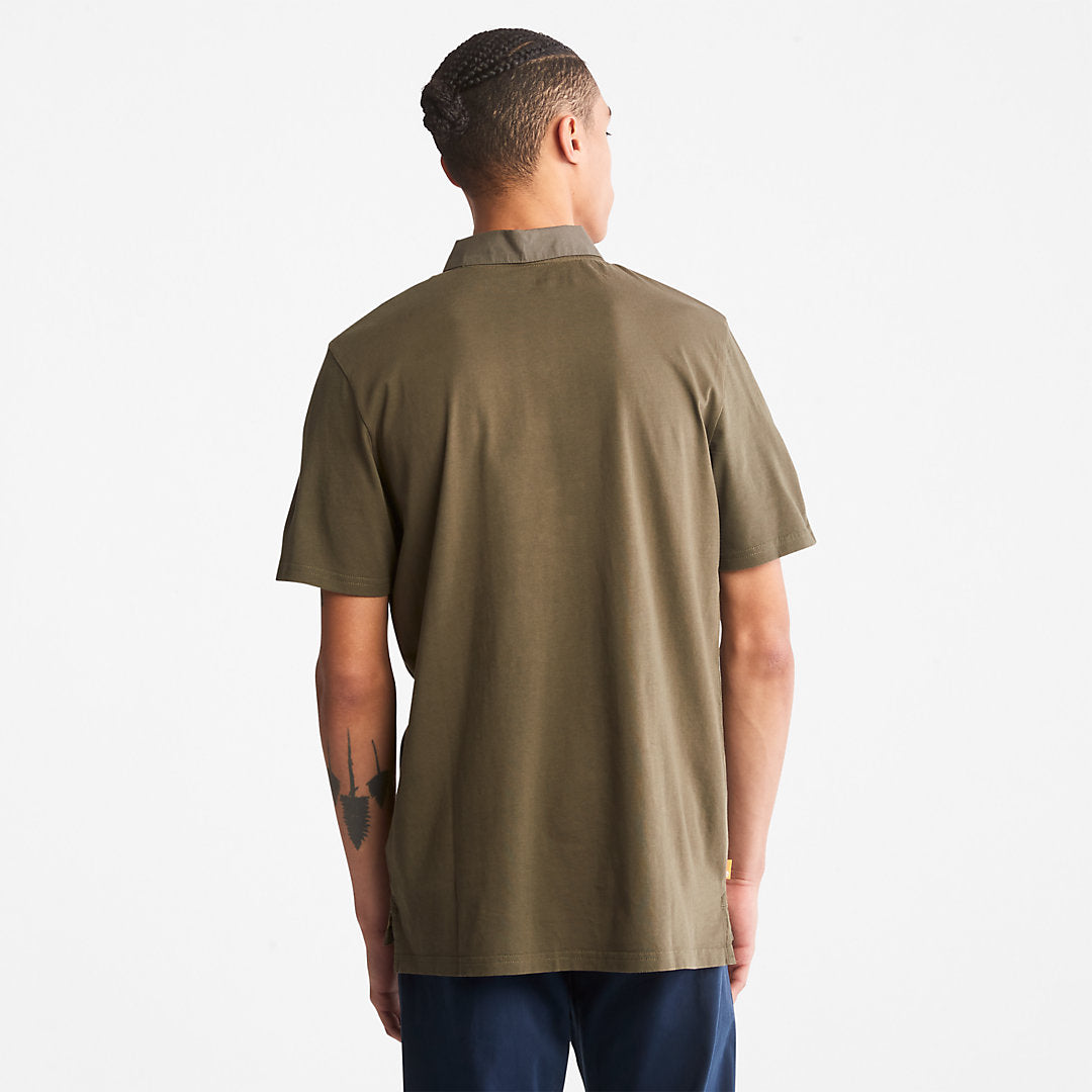 Mens Timberland Outdoor Heritage Polo Shirt for Men in Dark Green