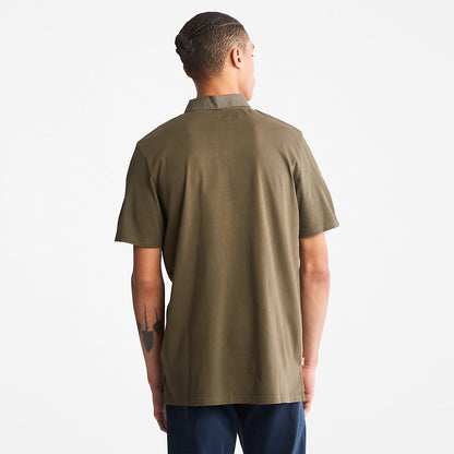 Mens Timberland Outdoor Heritage Polo Shirt for Men in Dark Green