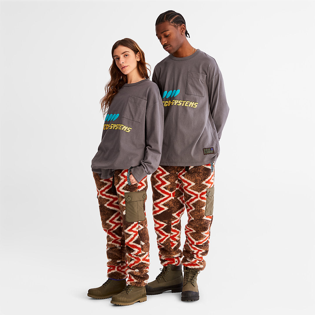 Mens Timberland Bee Line x Timberland® Long-sleeved T-Shirt in Grey
