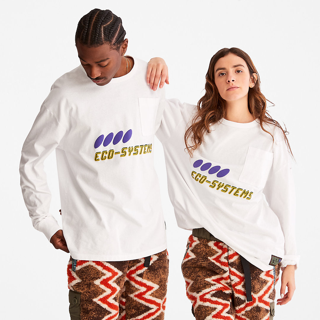 Mens Timberland Bee Line x Timberland® Long-sleeved T-Shirt in White