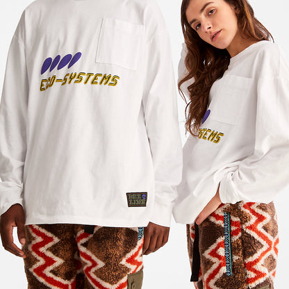Mens Timberland Bee Line x Timberland® Long-sleeved T-Shirt in White