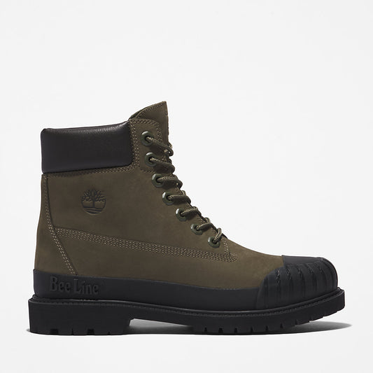 Womens Timberland Bee Line x Timberland® 6 Inch Rubber Toe Boot for Women in Dark Green/Black