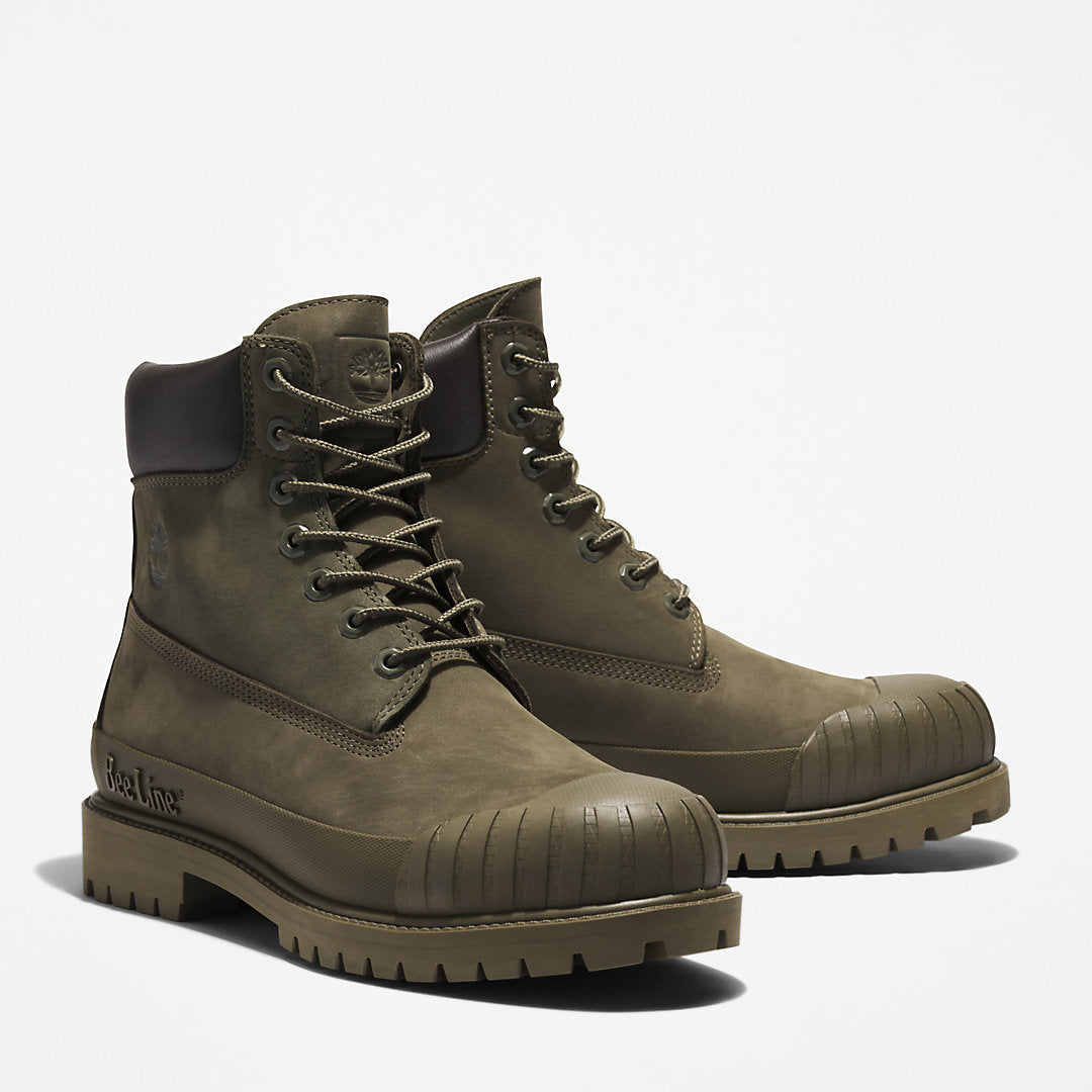 Mens Timberland Bee Line x Timberland® 6 Inch Rubber Toe Boot for Men in Dark Green