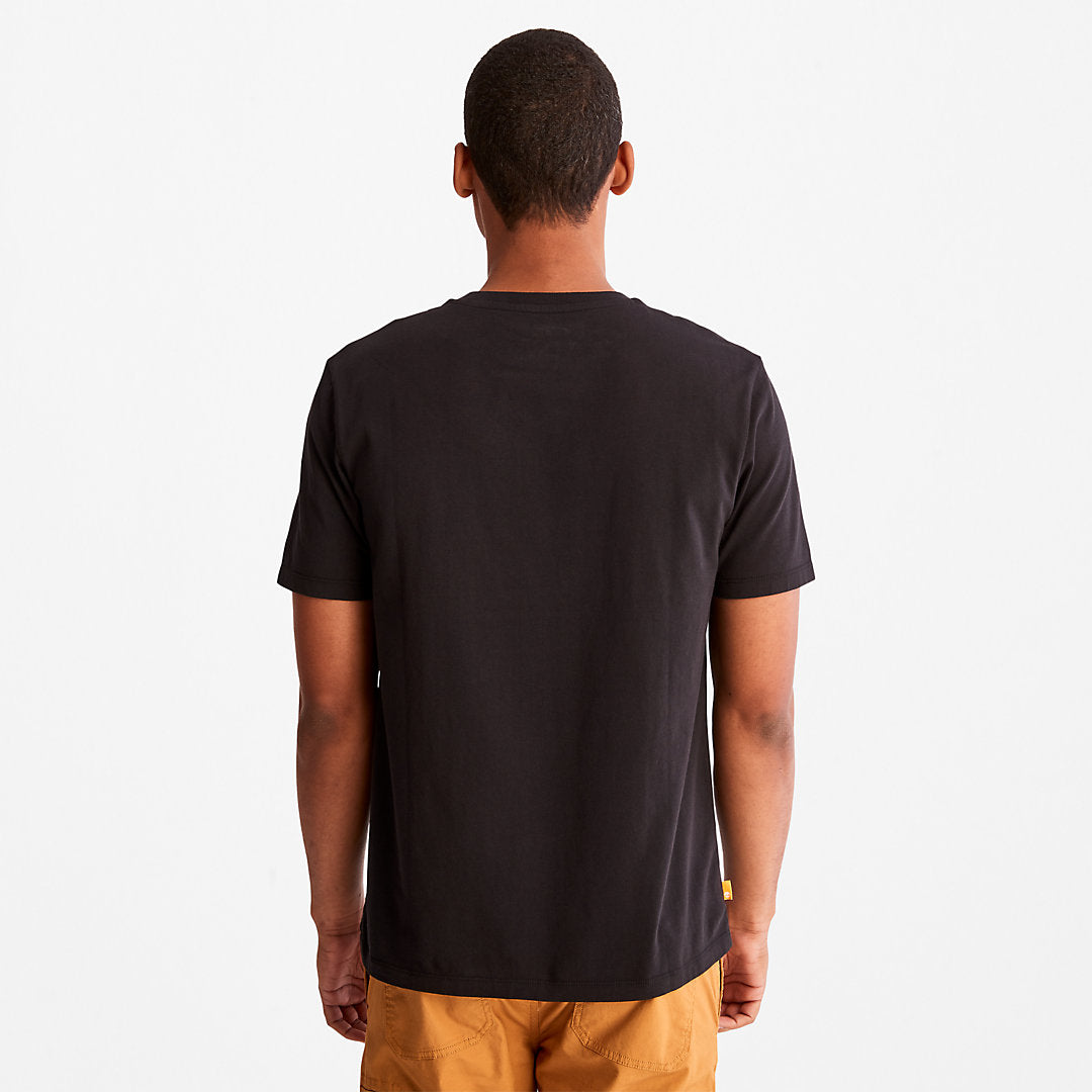 Mens Timberland Logo T-Shirt for Men in Black