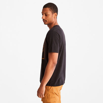 Mens Timberland Logo T-Shirt for Men in Black