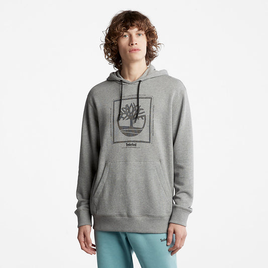 Mens Timberland Logo Hoodie for Men in Grey