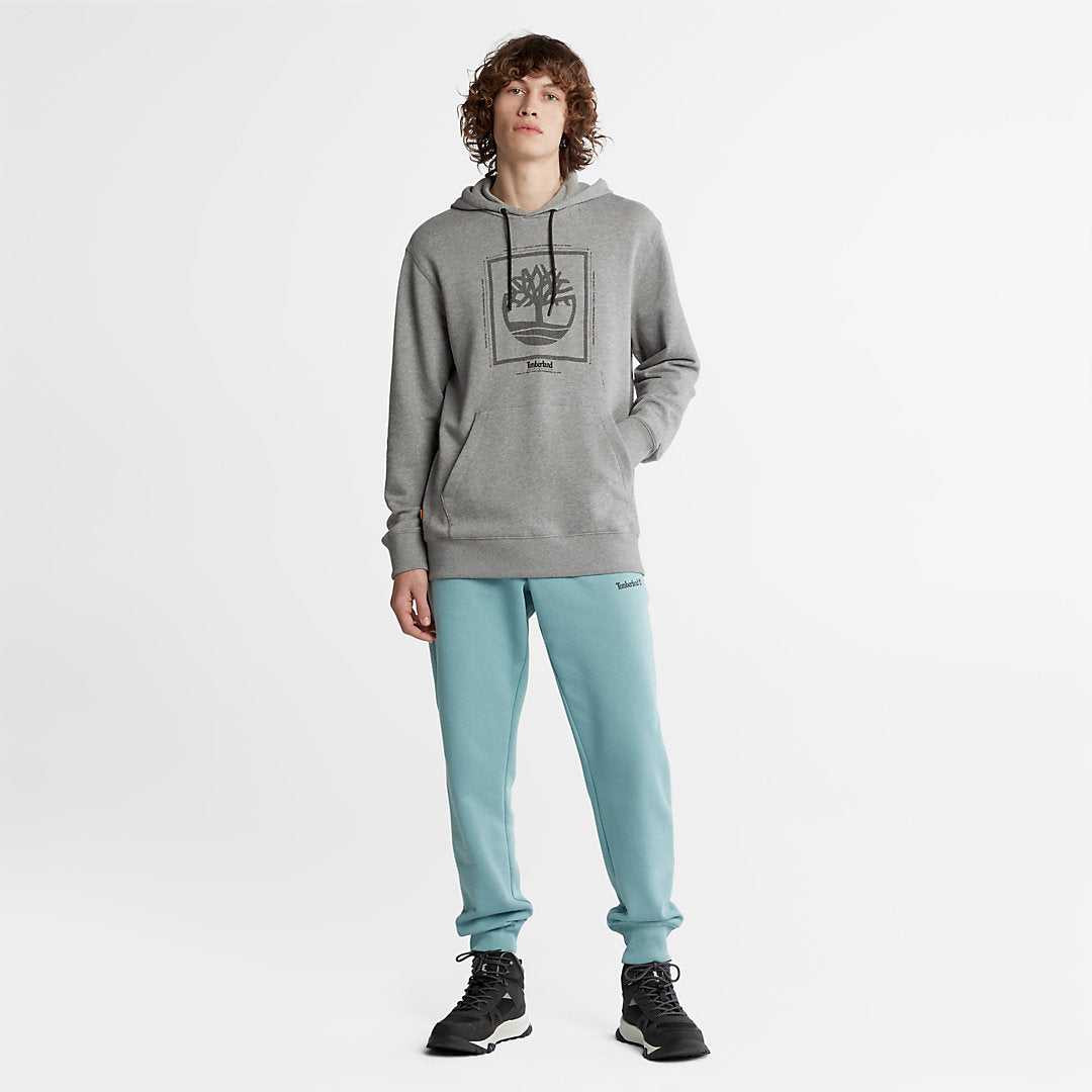 Mens Timberland Logo Hoodie for Men in Grey