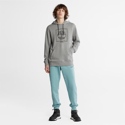 Mens Timberland Logo Hoodie for Men in Grey