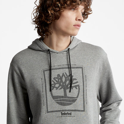 Mens Timberland Logo Hoodie for Men in Grey