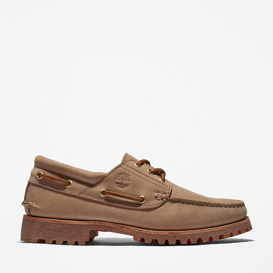 Mens Timberland Timberland® 3-Eye Lug Handsewn Boat Shoe for Men in Light Brown