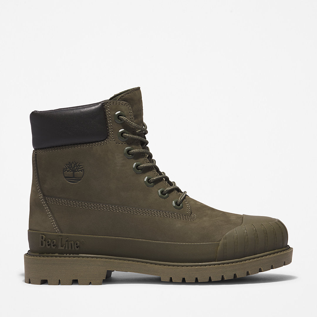 Womens Timberland Bee Line x Timberland® 6 Inch Rubber Toe Boot for Women in Dark Green