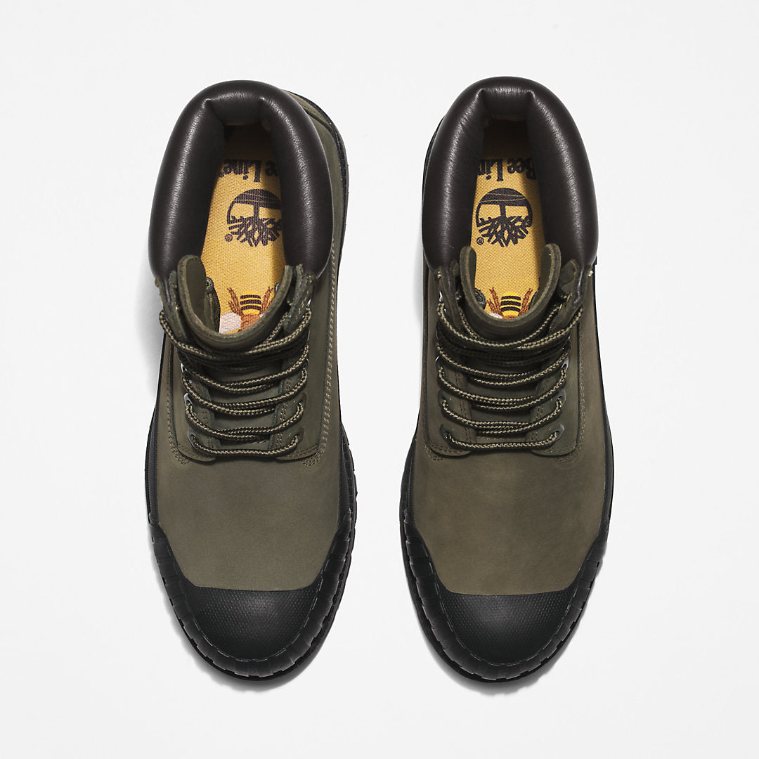 Mens Timberland Bee Line x Timberland® 6 Inch Rubber Toe Boot for Men in Dark Green/Black