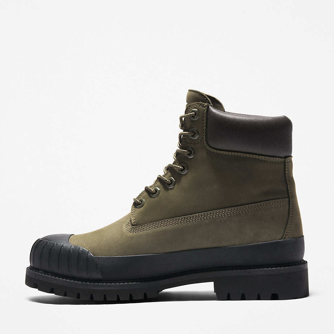 Mens Timberland Bee Line x Timberland® 6 Inch Rubber Toe Boot for Men in Dark Green/Black