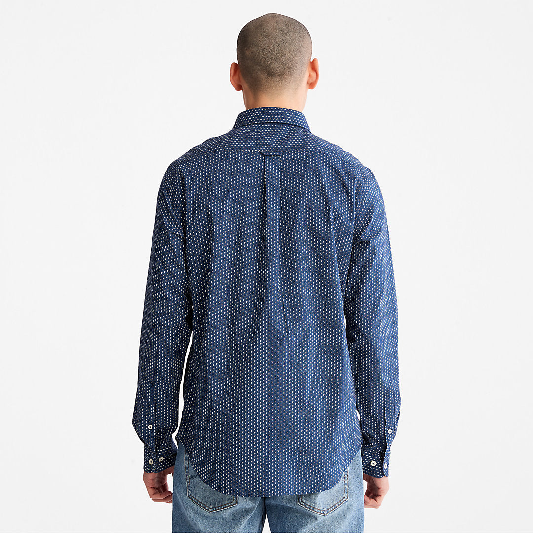 Mens Timberland Microprint Shirt for Men in Blue