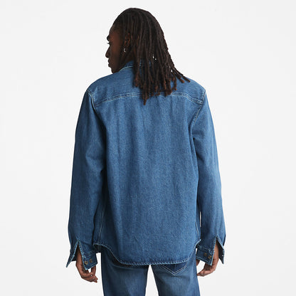 Mens Timberland Outdoor Heritage Denim EK+ Overshirt for Men in Light Blue