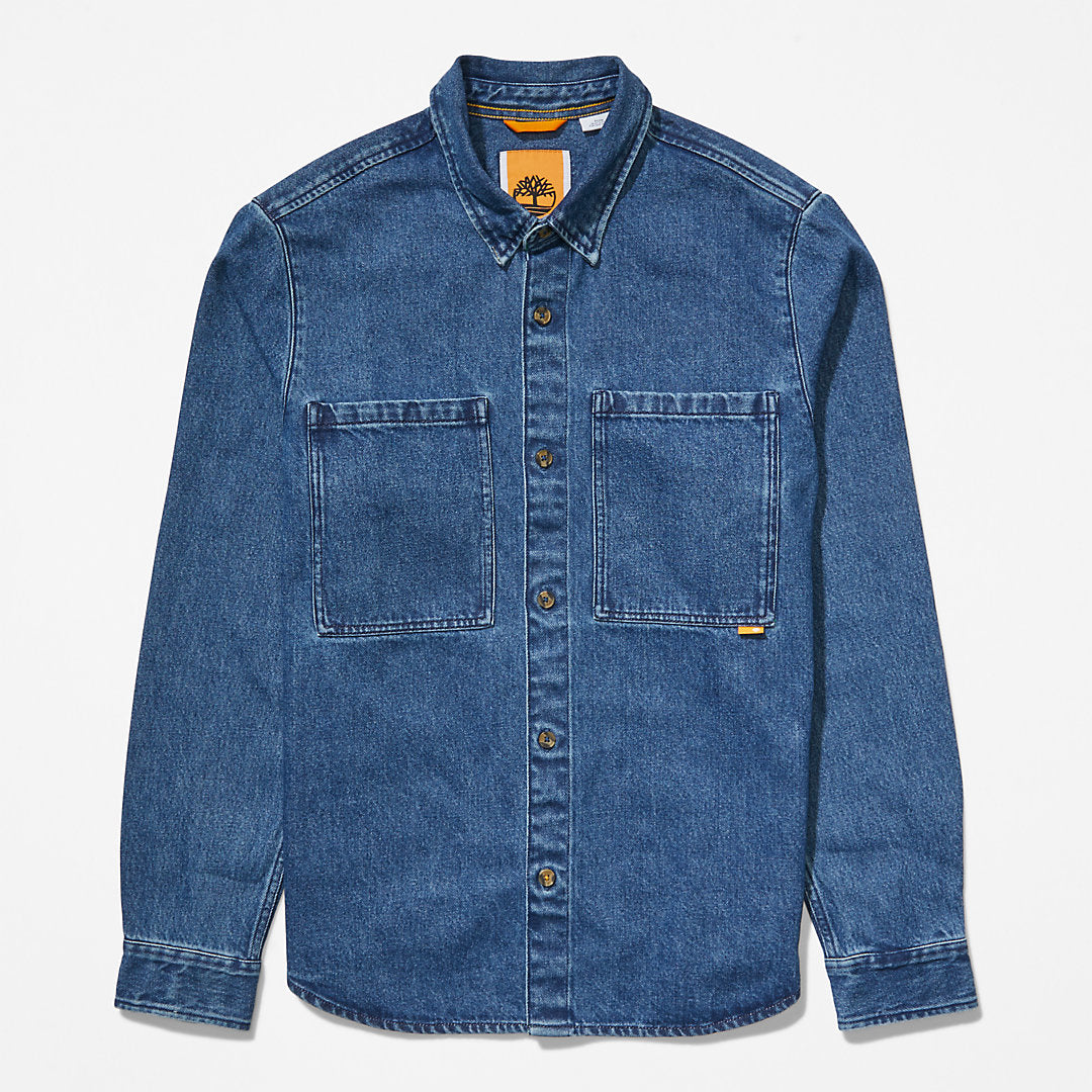 Mens Timberland Outdoor Heritage Denim EK+ Overshirt for Men in Light Blue