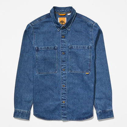 Mens Timberland Outdoor Heritage Denim EK+ Overshirt for Men in Light Blue