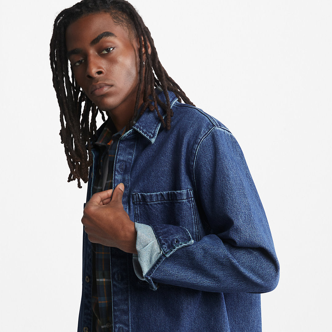 Mens Timberland Outdoor Heritage Denim EK+ Overshirt for Men in Indigo