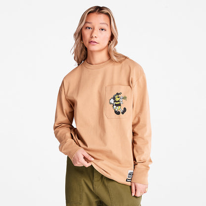 Mens Timberland Bee Line x Timberland® Back-graphic Long-sleeved T-Shirt in Brown