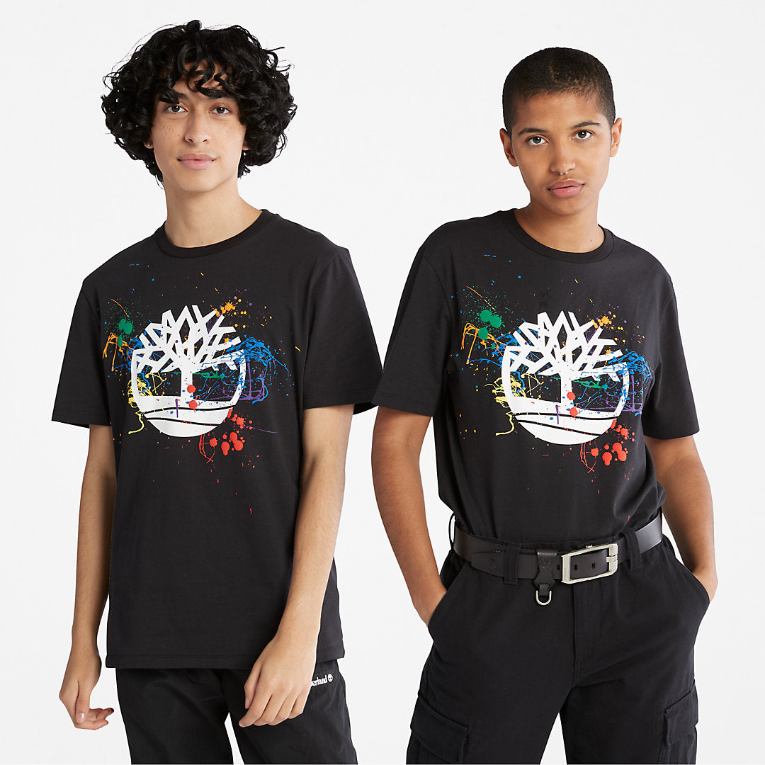 Mens Timberland Paint Pride T-Shirt in Black