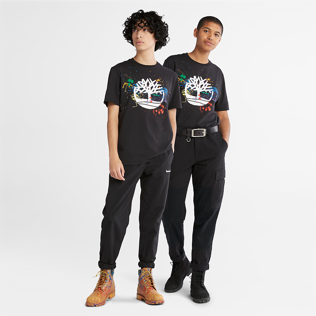 Mens Timberland Paint Pride T-Shirt in Black