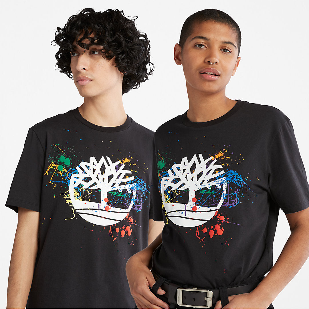Mens Timberland Paint Pride T-Shirt in Black