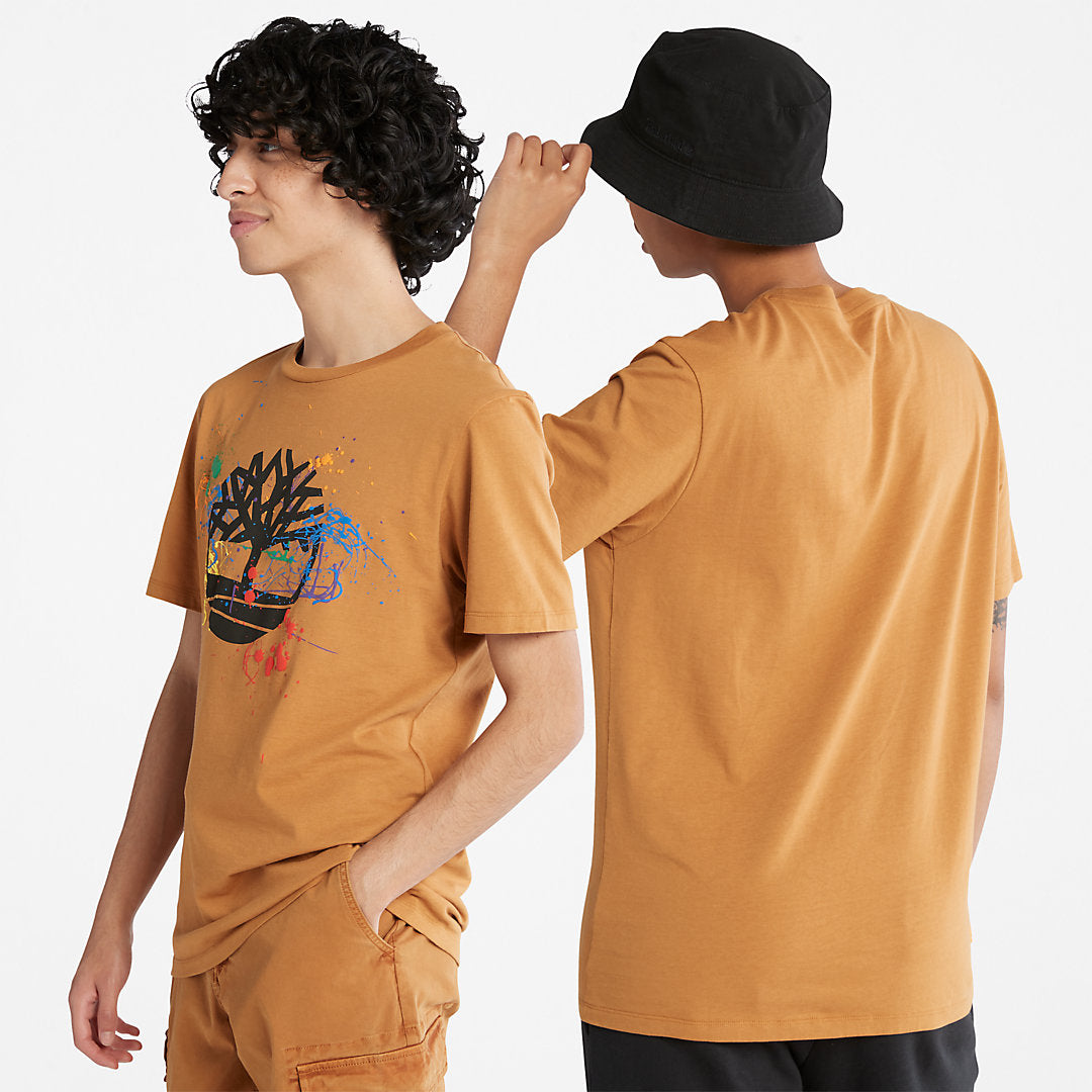 Mens Timberland Paint Pride T-Shirt in Dark Yellow