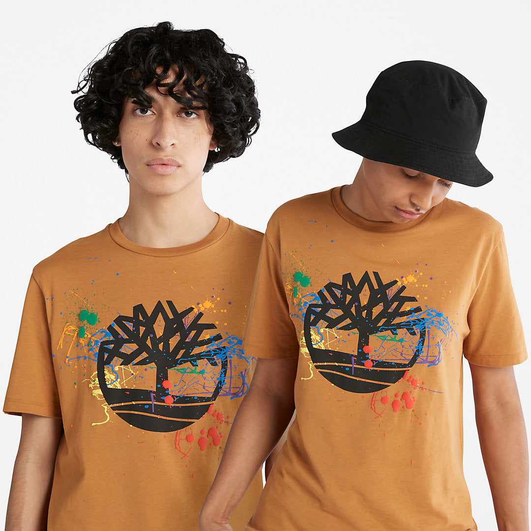 Mens Timberland Paint Pride T-Shirt in Dark Yellow