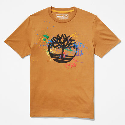 Mens Timberland Paint Pride T-Shirt in Dark Yellow