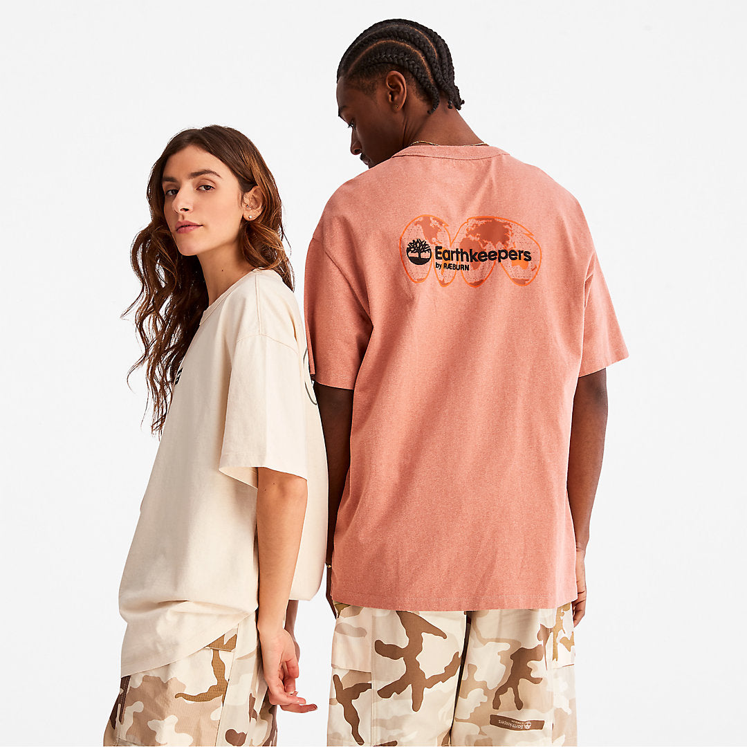 Mens Timberland Earthkeepers® by Raeburn Archive Globe T-Shirt in Orange
