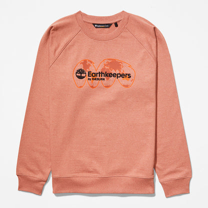Mens Timberland Earthkeepers® by Raeburn Archive Globe Crewneck Sweatshirt in Orange