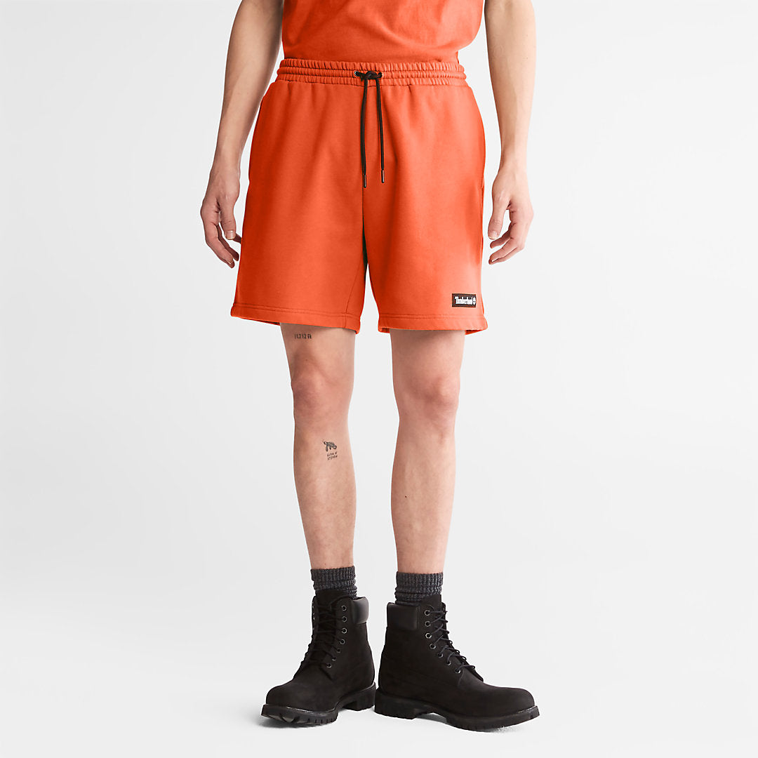 Mens Timberland All Gender Sweatshorts in Orange