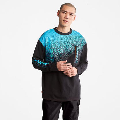 Mens Timberland Outdoor Archive Long-sleeved Graphic T-Shirt in Black