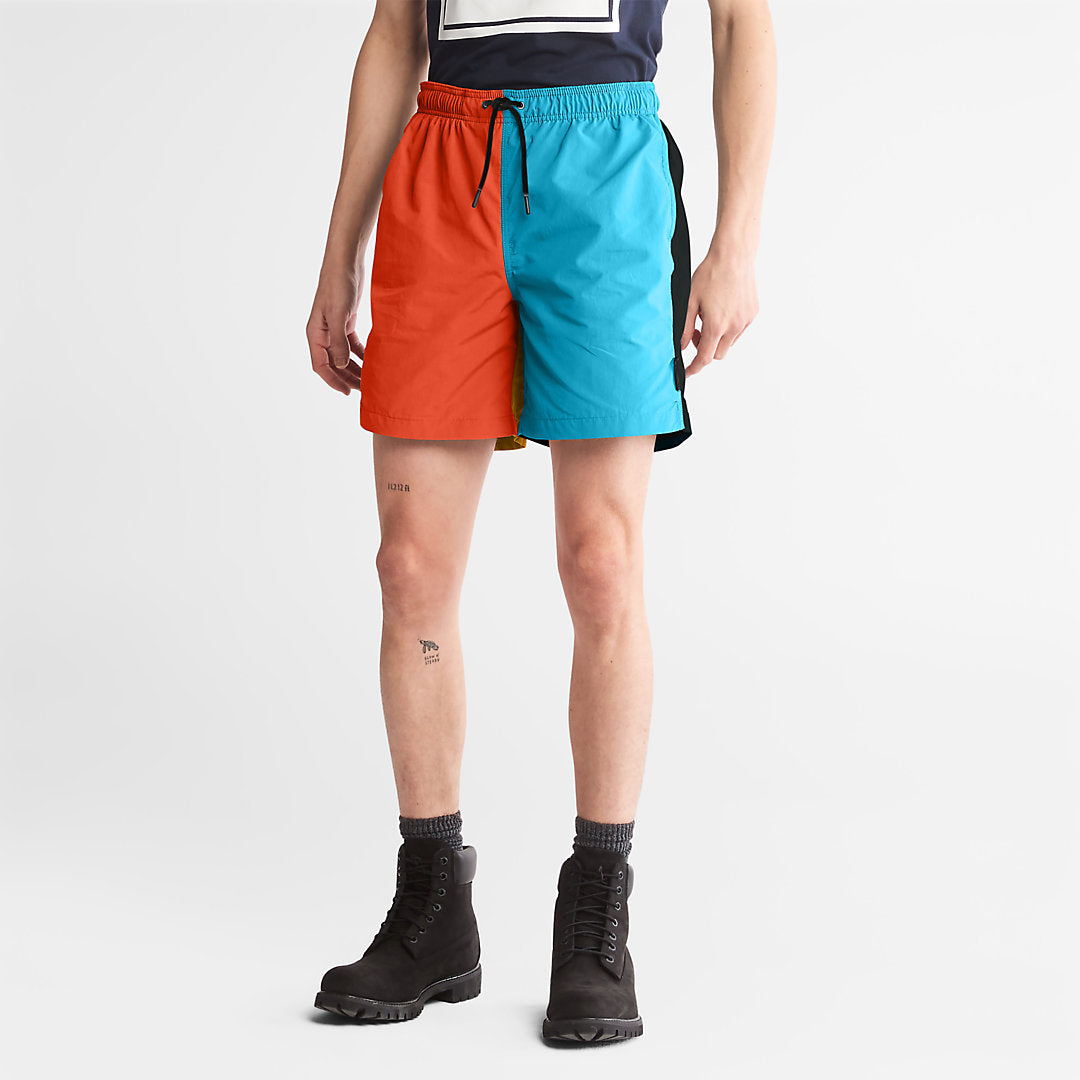Mens Timberland All Gender Windbreaker Shorts in Orange