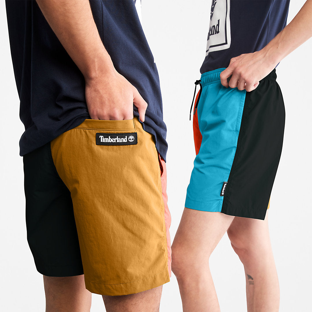 Mens Timberland All Gender Windbreaker Shorts in Orange