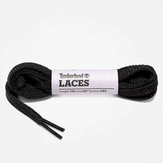 Mens Timberland 132cm/52” Flat Replacement Laces in Black