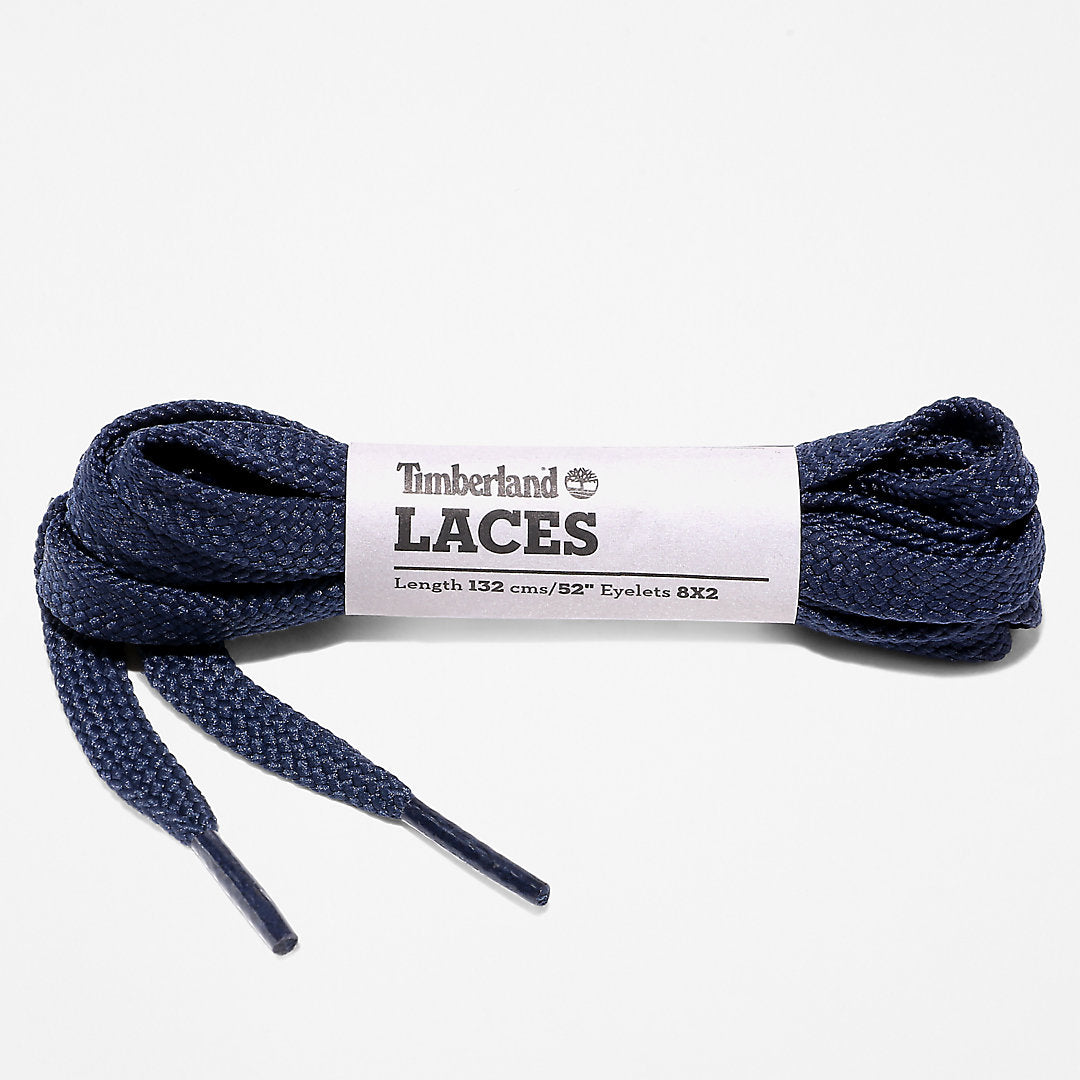 Mens Timberland 132cm/52” Flat Replacement Laces in Navy